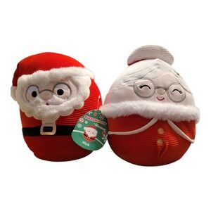 Squishmallows Squisharoy Nick and Nicolette Santa Claus‎ Mrs Claus Christmas 8"
